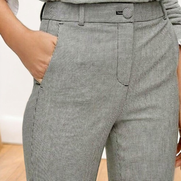 NWOT J. Crew ‘High-Rise Cameron’ Trousers in Houndstooth Print Size 10 Tall - Picture 2 of 16